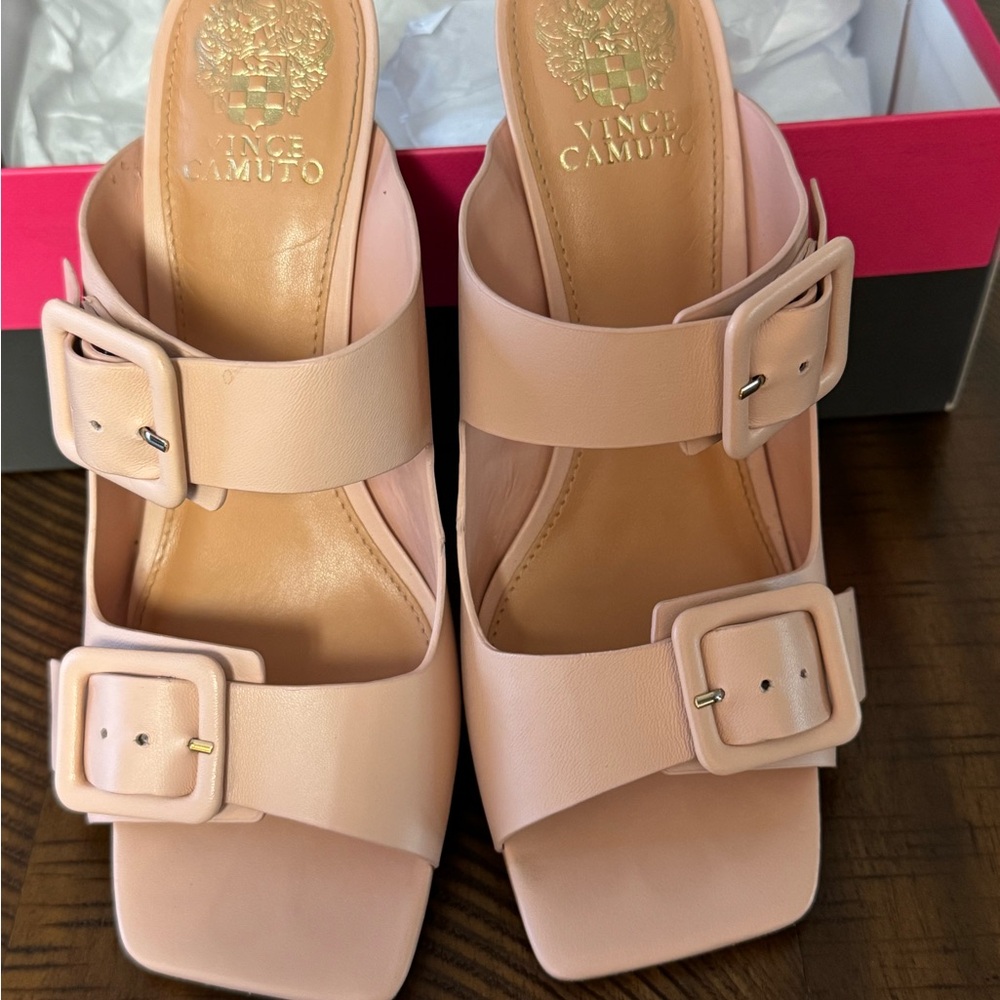 Vince Camuto Women's Pink Double Strap Sandals